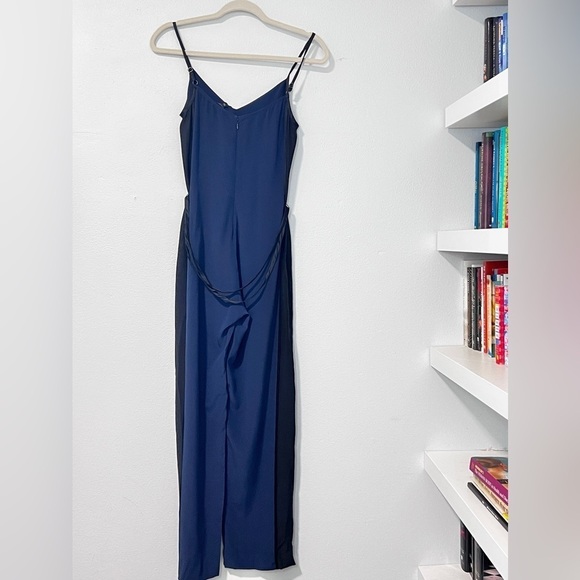Rag & Bone Navy Rosa Silky Jumpsuit NWT Navy/Black Spaghetti Strap size 00 - Picture 5 of 12